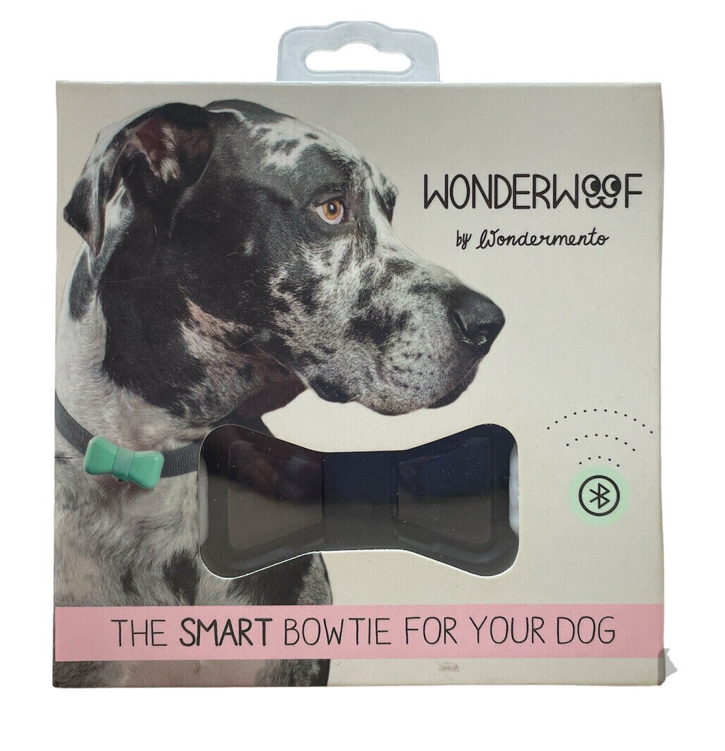 WonderWoof The Smart Bowtie For Your Dog Activity Monitor BoneTie Black