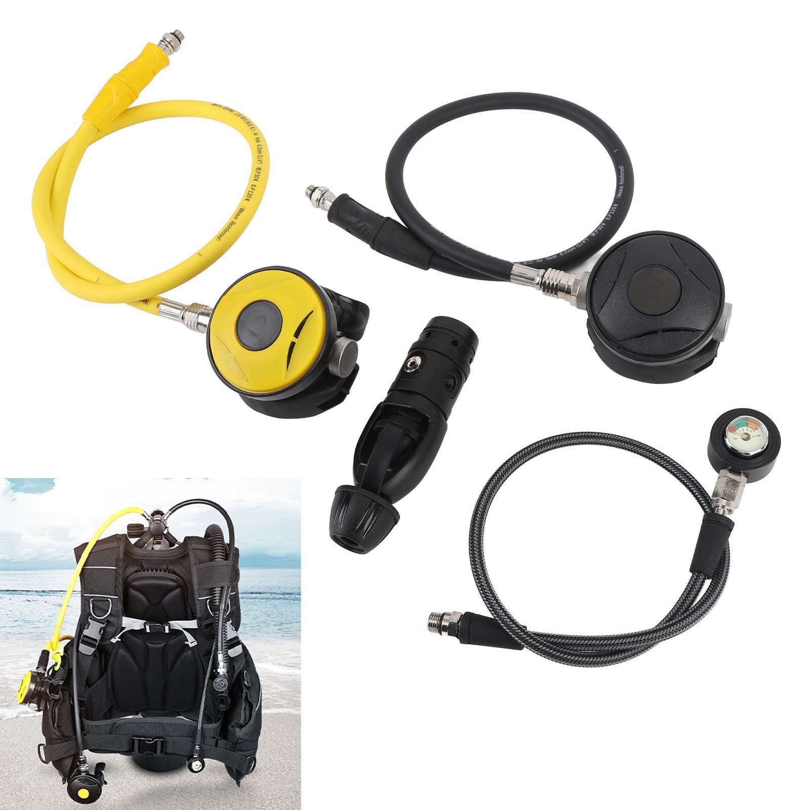 Aluminum Diving Regulator Set With Enhanced Stability For Underwater Breath DPFM
