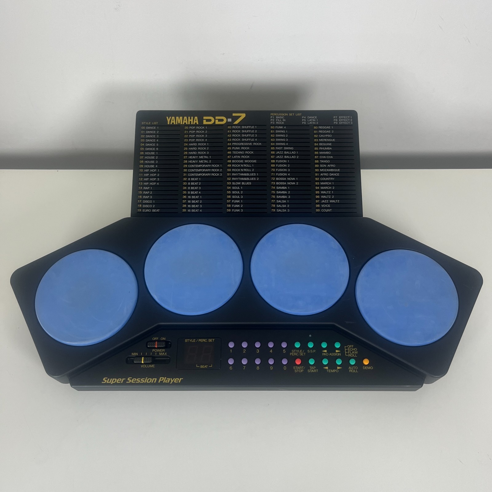 Yamaha DD-7 Super Session Player Digital Percussion Drum Machine, Sticks & Box