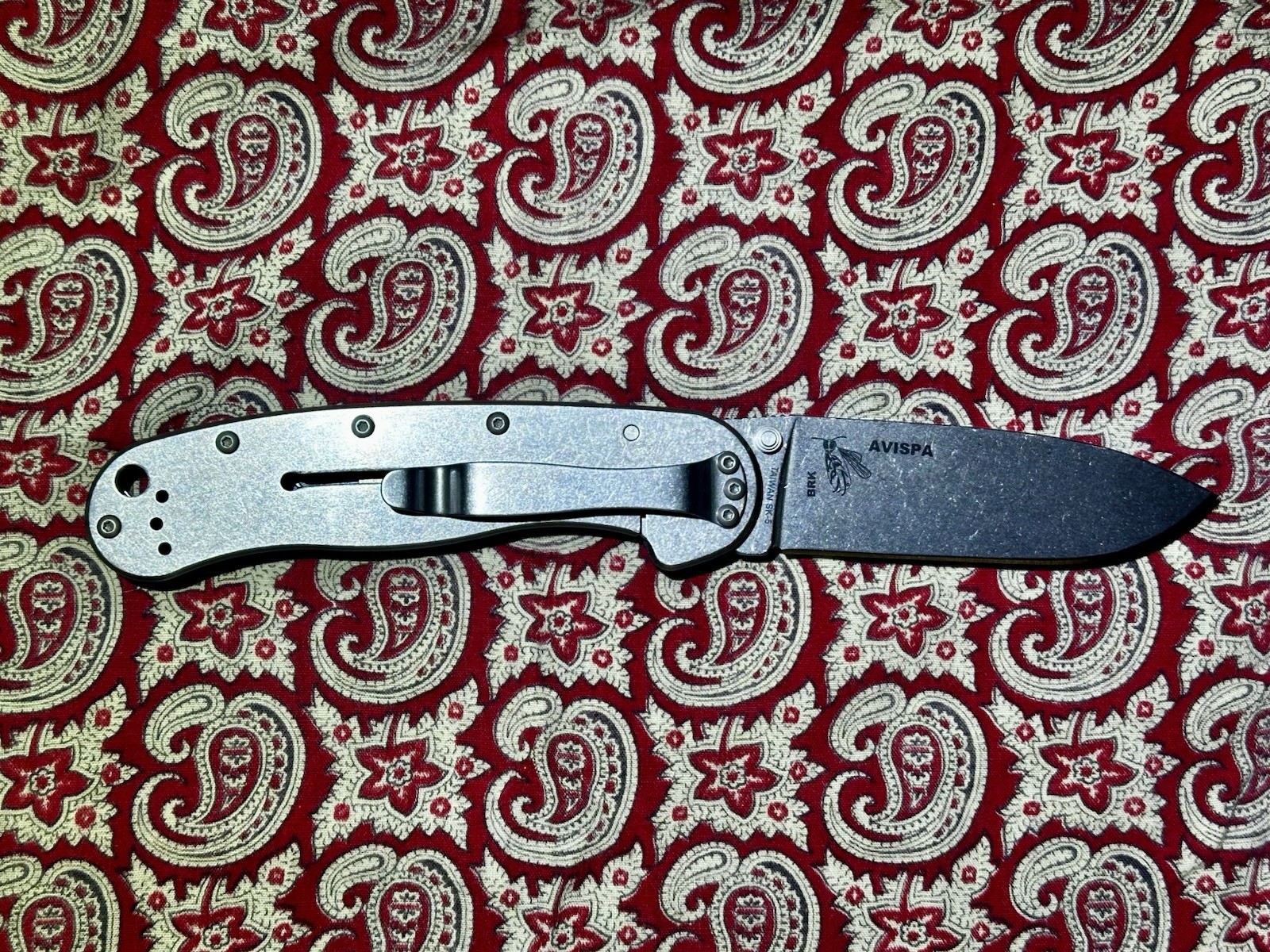 BRK Designed by ESEE Avispa Framelock SK5 Folding Knife-BRK1303-SK5-BLACK-HANDLE
