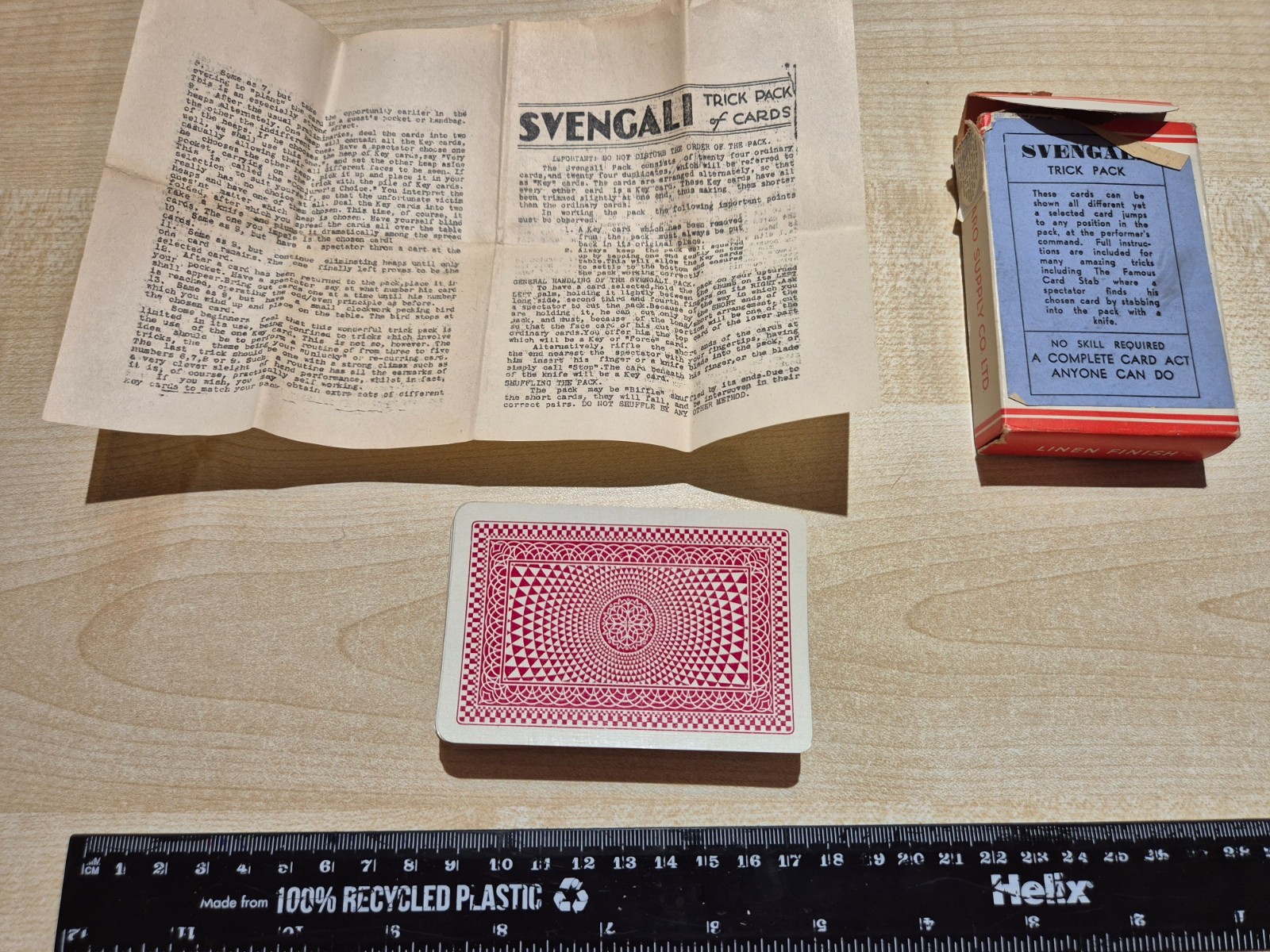 Vintage 1950's - Svengali Trick Pack of Cards with Instructions