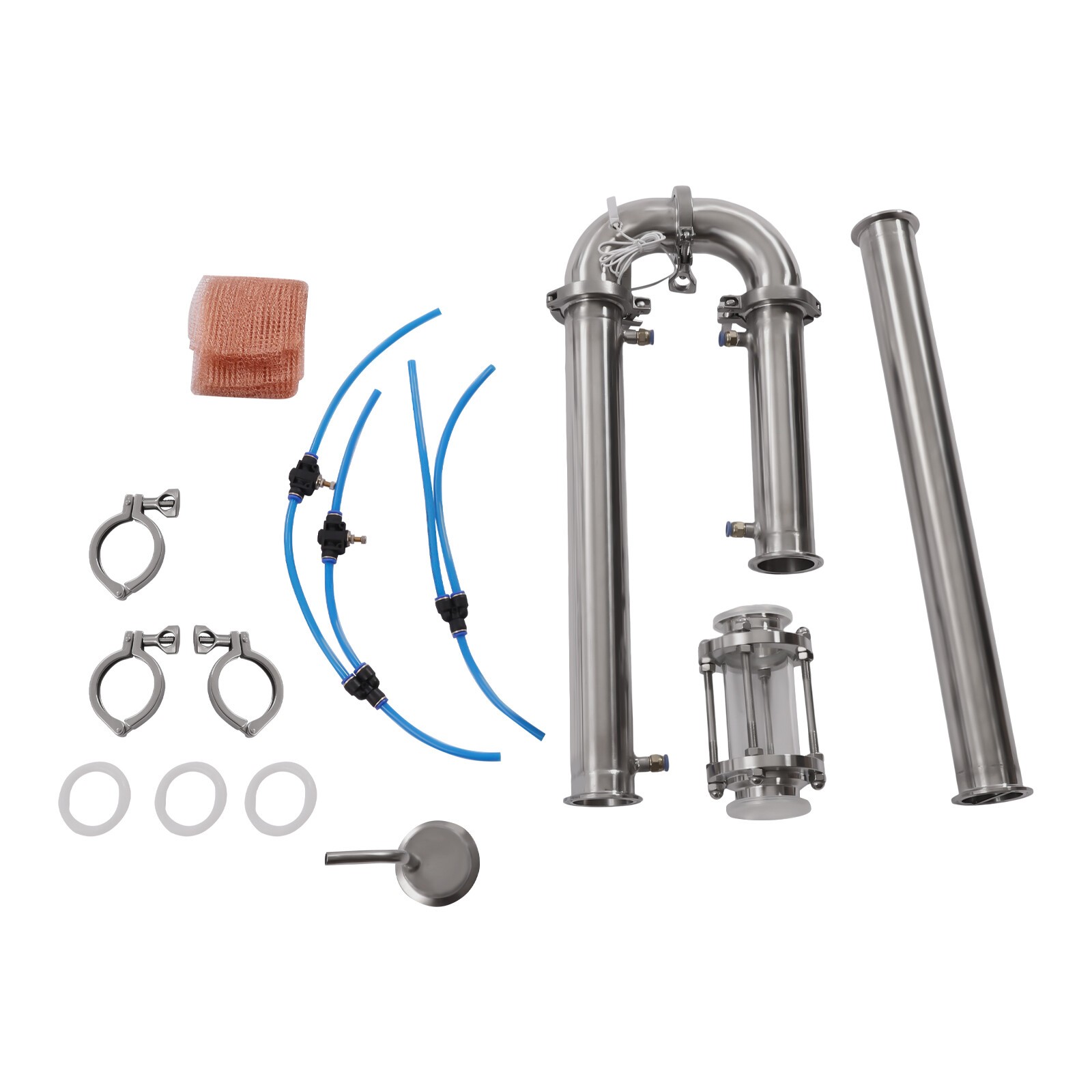 2 inch Stainless Still Moonshine Reflux Distilling Column Brew Wine Making Tool