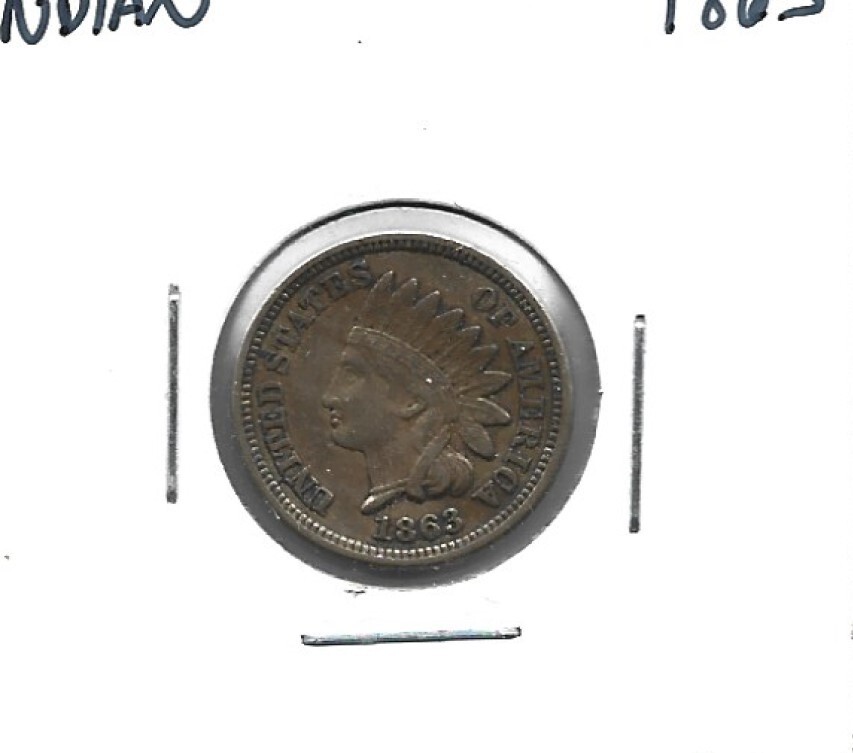 1863 Indian head Cent XF