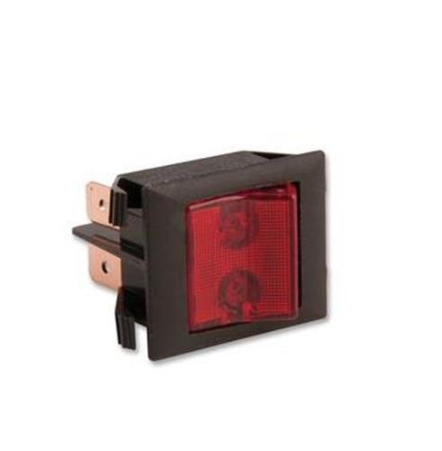 1Pc EATON 2500R11E Rocker Switch, Illuminated, DPST, On-None-Off, Red, Pane