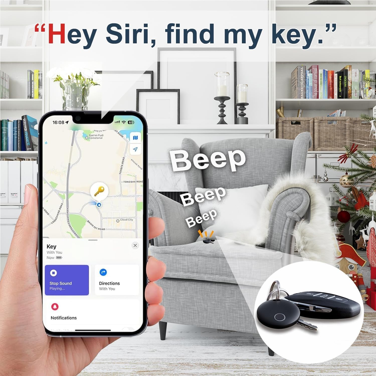 Air Tracker Tags - Durable & Shareable Luggage Tracker with Left Behind Reminder
