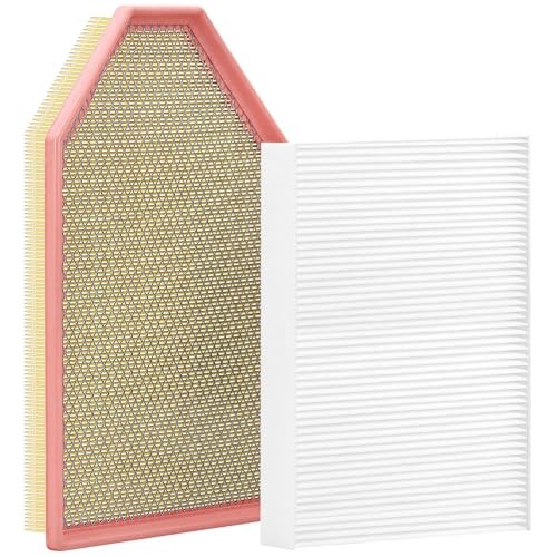 White Cabin Filter & Engine Air Filter Kit for Dodge Charger 2023 2022 2021