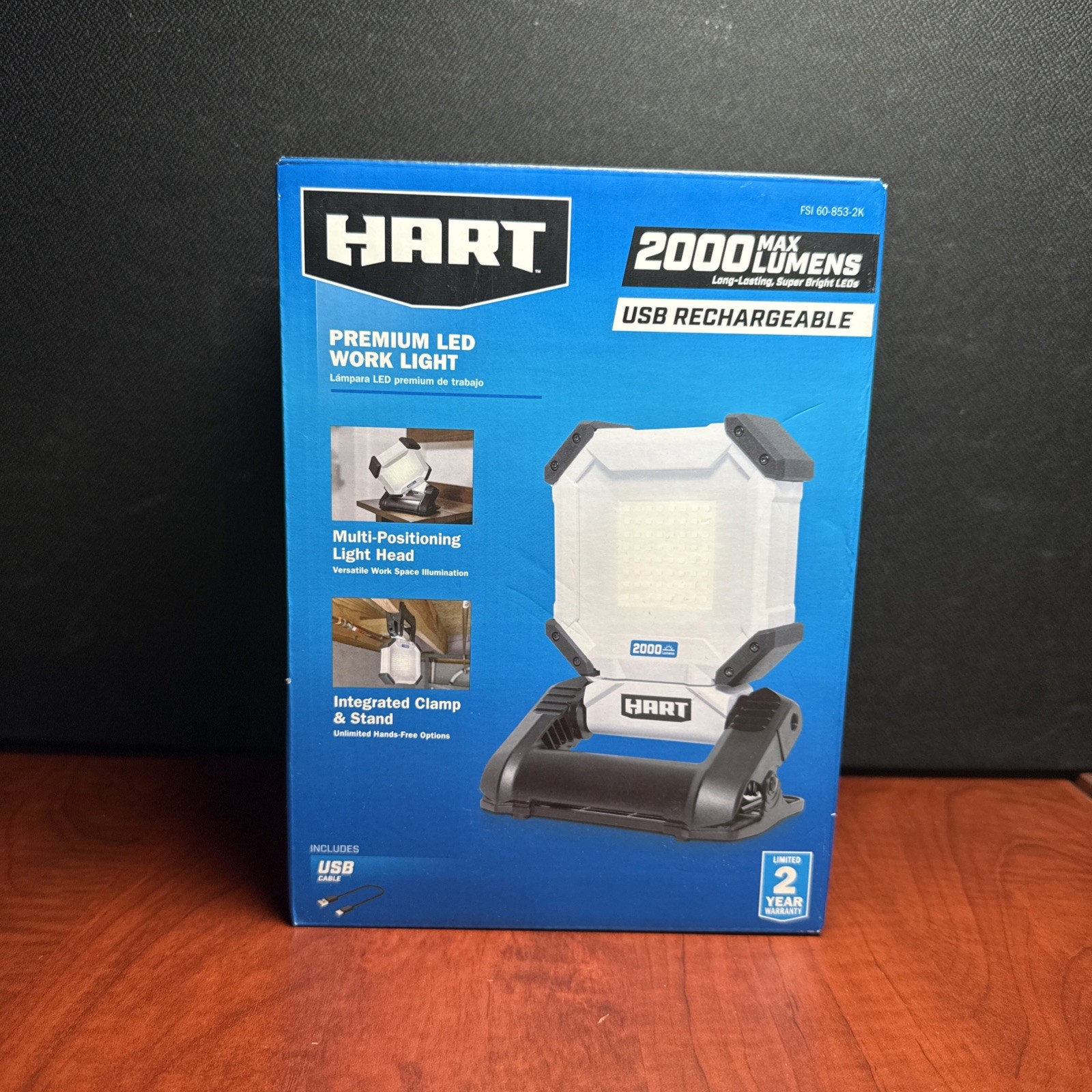 Hart FSI 60-853-2k 2000 Lumen Led Work Light  (1632)