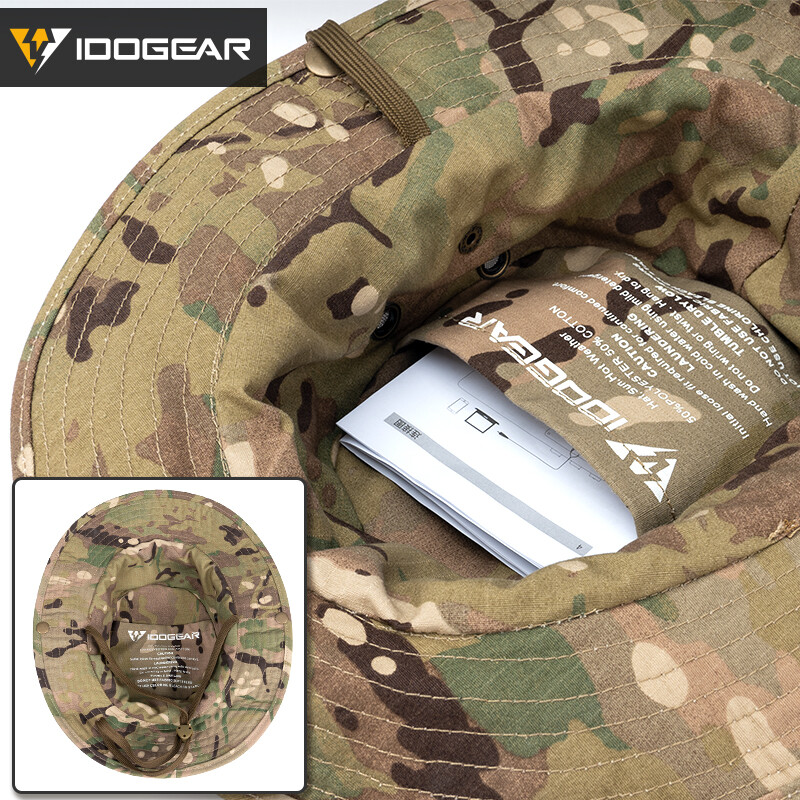 IDOGEAR Tactical Boonie Hat Fishing Hat Hiking Hat Camo Adjustable MOLLE Hunting