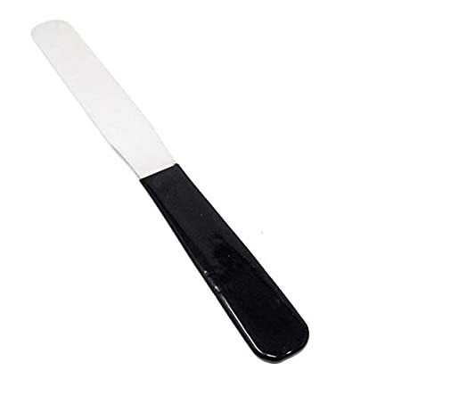 9.08" Stainless Steel Lab Spatula with Polyvinylchloride (PVC) Comfort Handle
