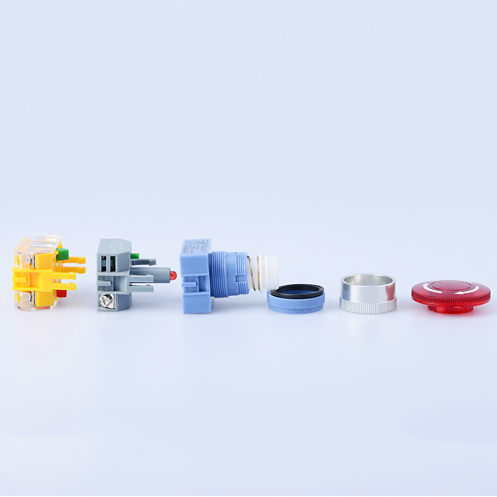 Red LED Illuminated 22mm E-STOP Switch Emergency Stop Push Button Switch 12-220V
