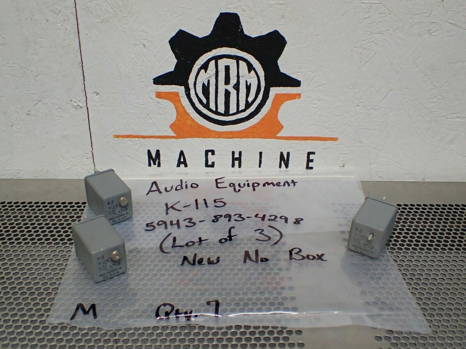 Audio Equipment K-115 5943-893-4298 Relay New No Box (Lot of 3) See All Pictures