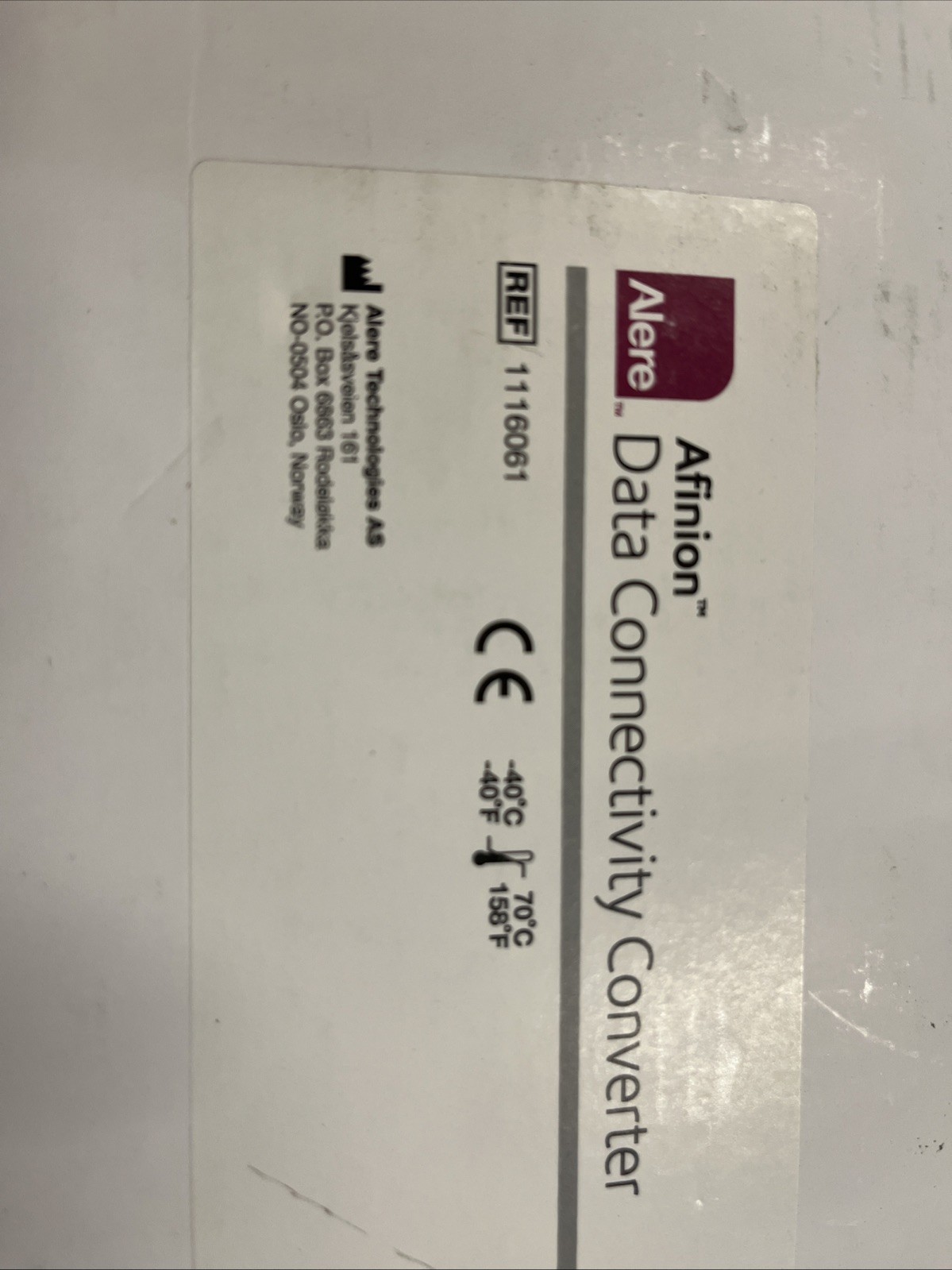 ALERE AFINION DATA CONNECTIVITY CONVERTER