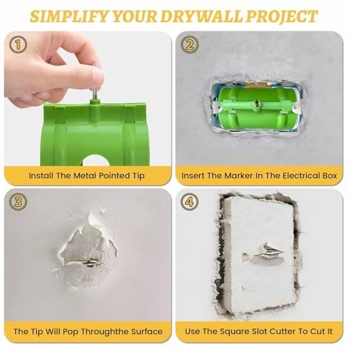 Drywall Cutter Tool - Square Slot Cutter for Oscillating Multi-Tools, Stainless