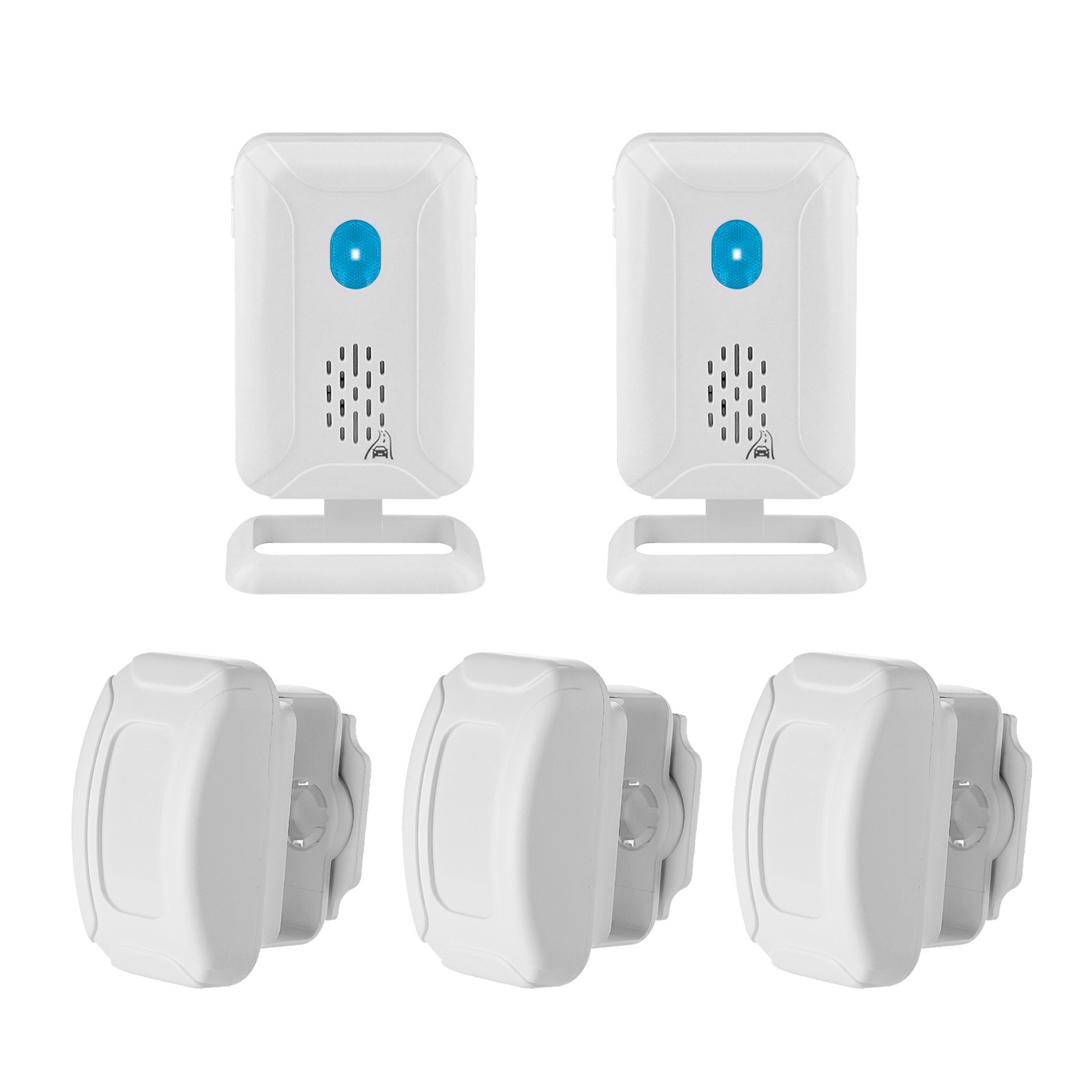 Home DIY Electric Infrared Motion Sensors & Receivers Chime Bell Flashing Remind
