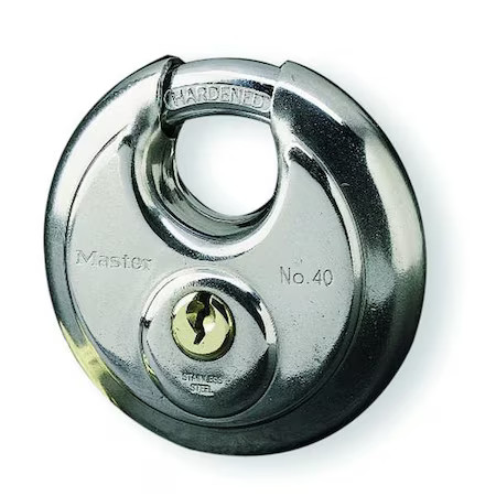 Master Lock 40Kad Padlock, Keyed Alike, Partially Hidden Shackle, Disc