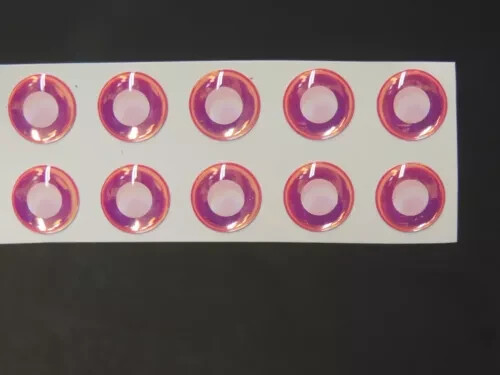24  NEON PINK w/white pupil   3D Soft Molded 3/16" Eyes Fly Tying Lures