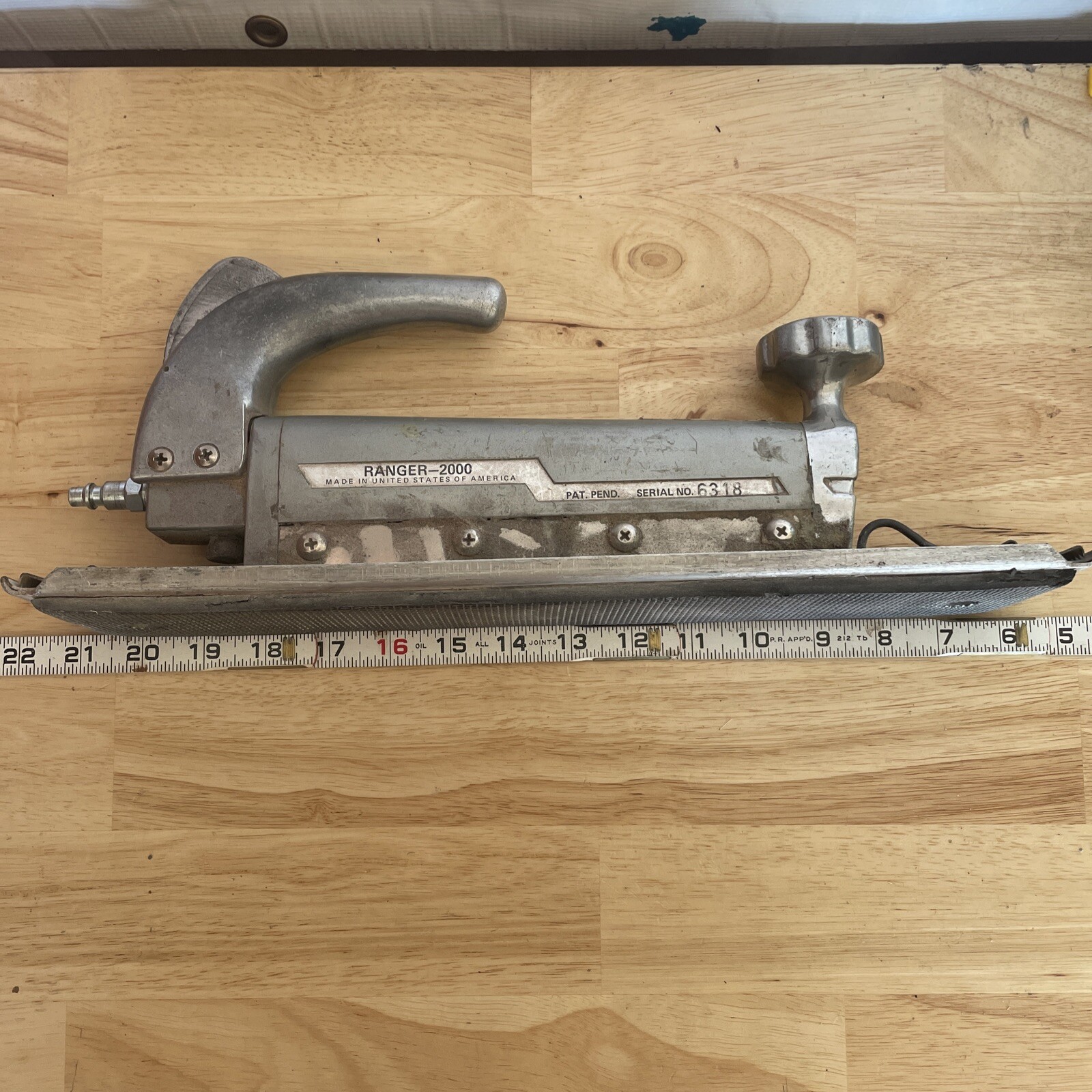 Ranger Pneumatic Tool Co. Straight Line Air Sander Ranger 2000 Vtg. Made In USA