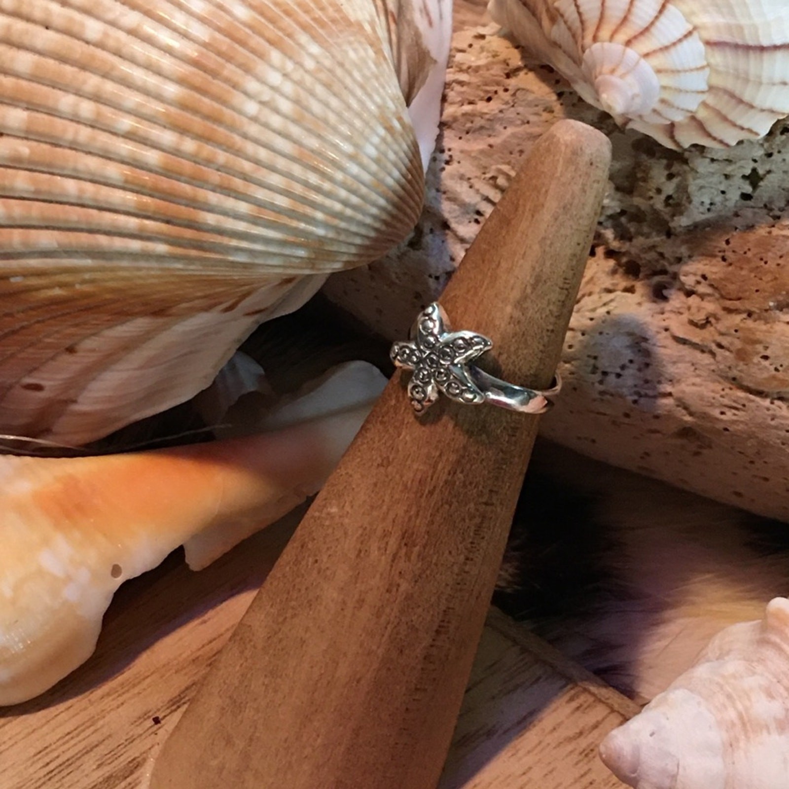 Starfish Sterling Silver Toe Ring Midi Ring