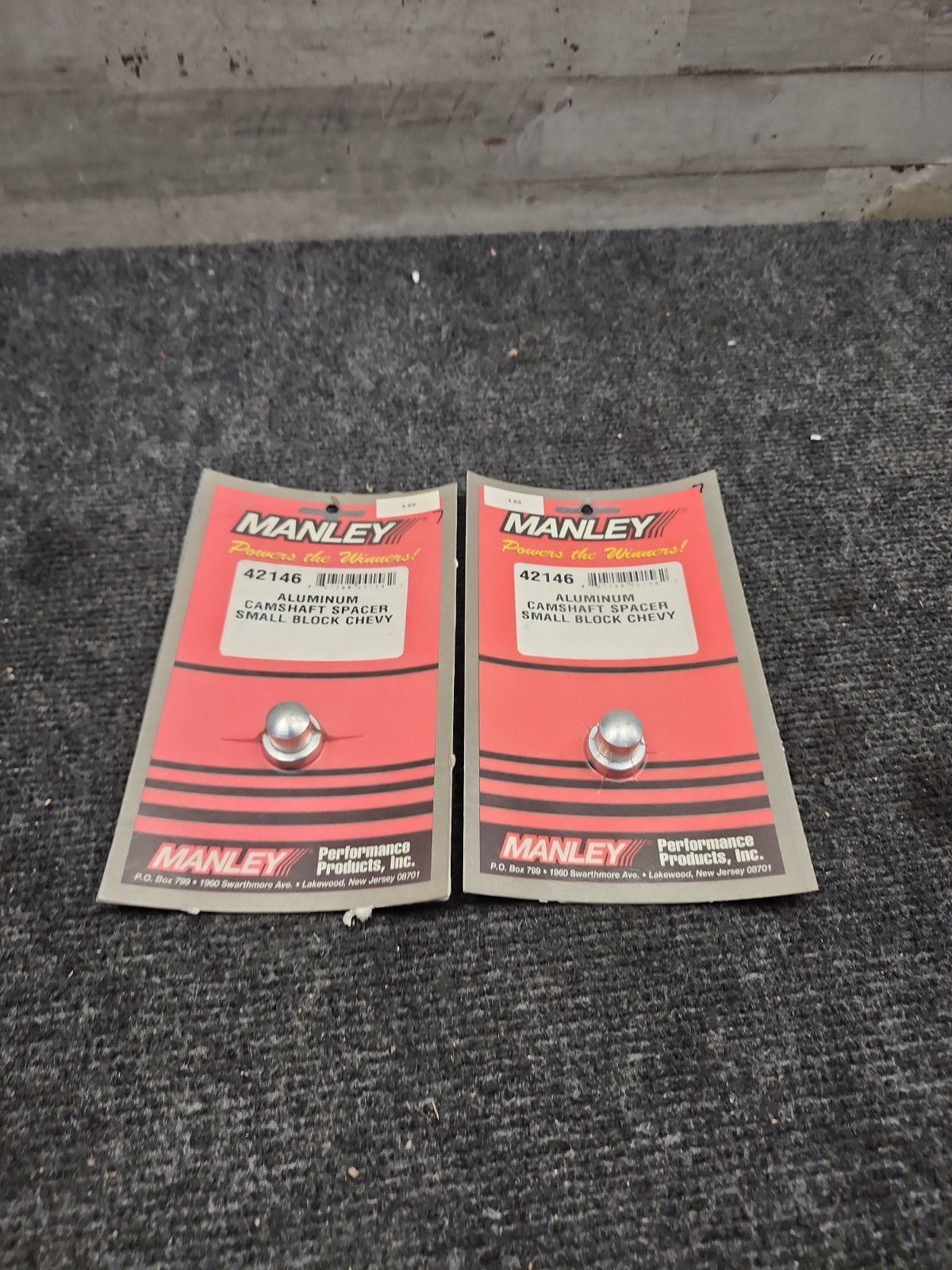 Lot of 2 Manley 42146 Aluminum Cam Button Spacer SBC Chevy .830" Length