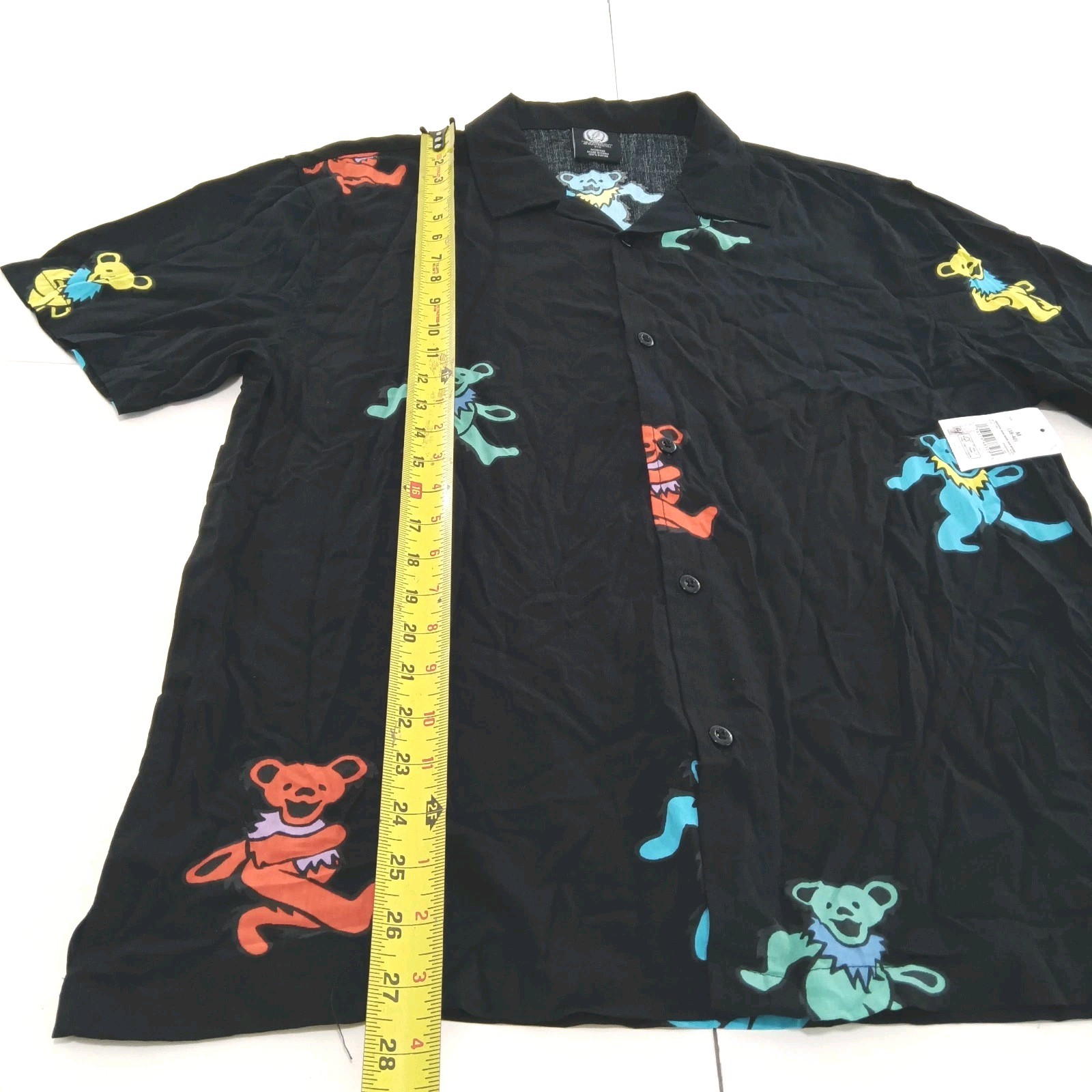 NWT Grateful Dead Jimmy Dead Bears AOP Button Down Size Medium Dancing Bears