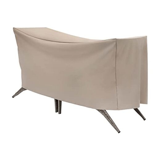 3114 Basics Patio Bistro Table & Chair Set Cover, 65" L x 32" W x 30" H, Beige