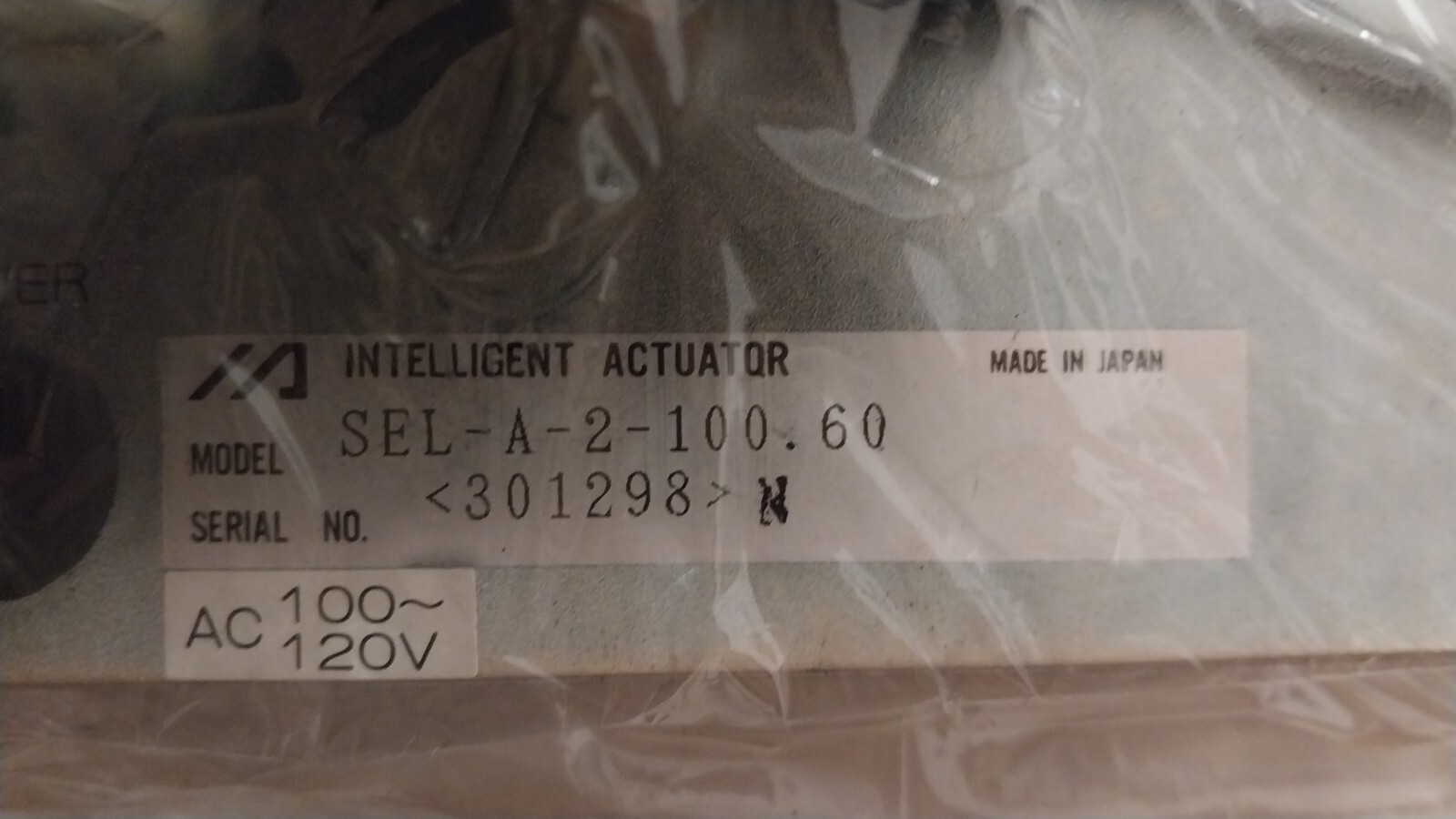 IA SEL Intelligent Actuator Model SEL-A-2-100.60 Axis Controller Type A 100W 60W