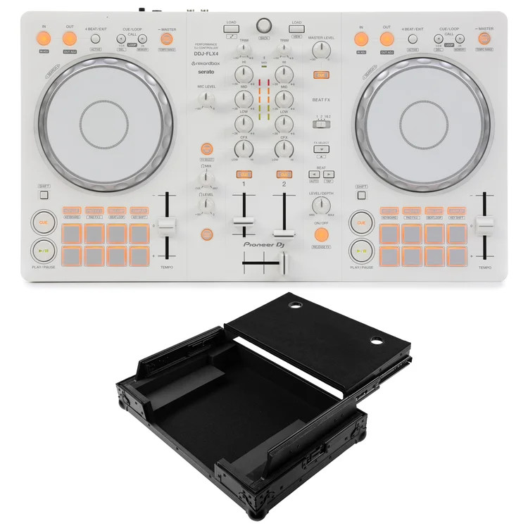 Pioneer DJ DDJ-FLX4 2-deck rekordbox and Serato DJ Controller with Upper Deck