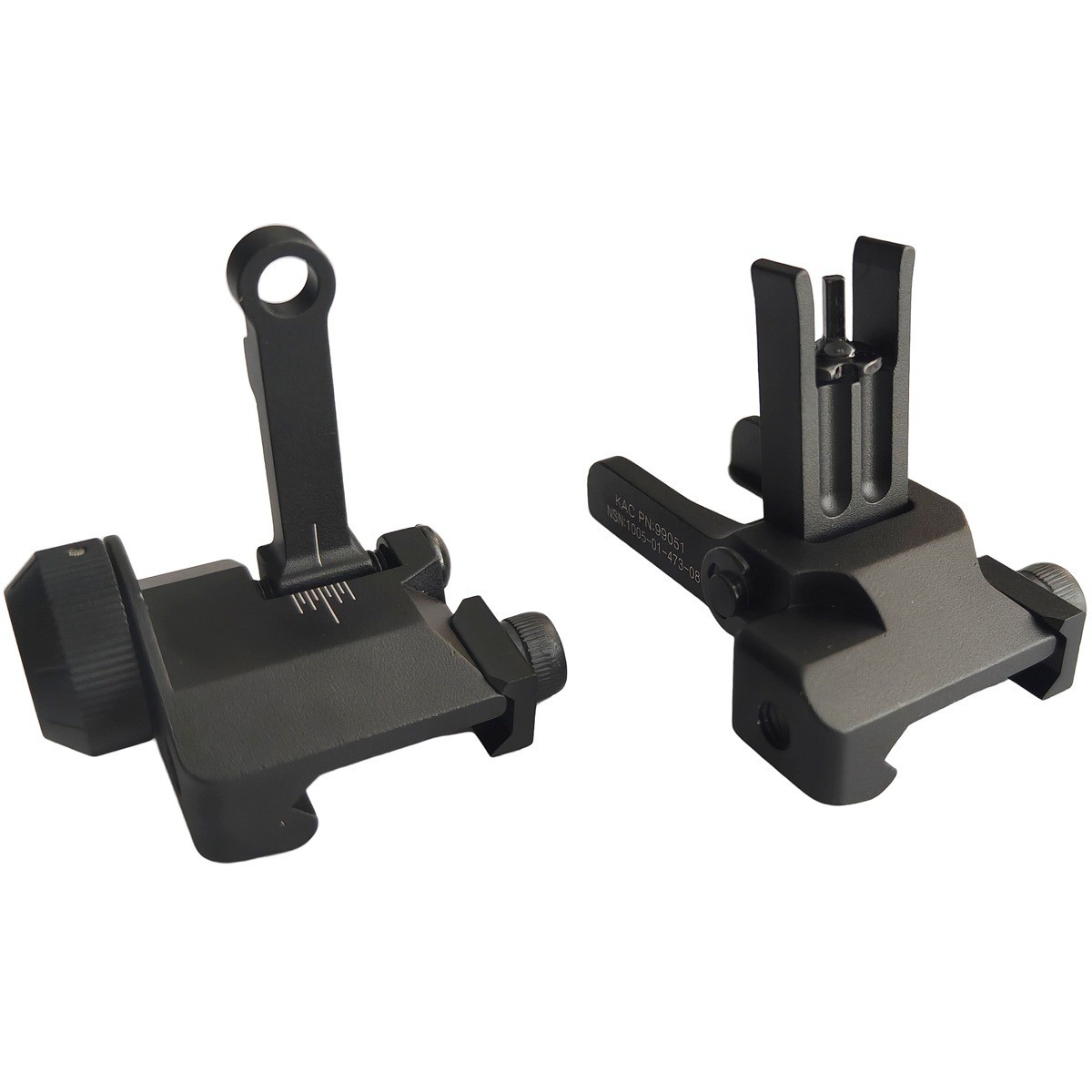 1 Pair Sights T actical Low Profile Metal Sights Folding Iron Front & Rear Se