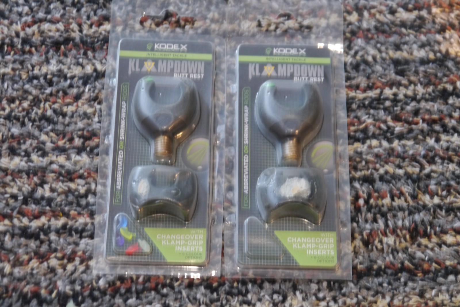 KODEX KLAMPDOWN BUTT RESTS X2 NEW IN PKT CARP COARSE FISHING