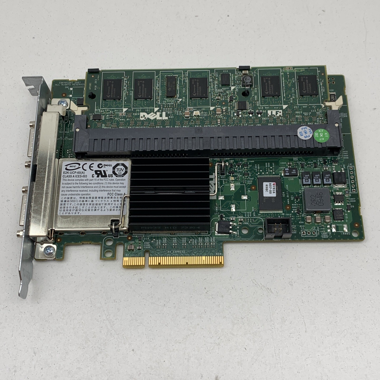 Dell E2K-UCP-60 (A) Dell PERC 6/E SAS Raid Controller with 512MB Cache
