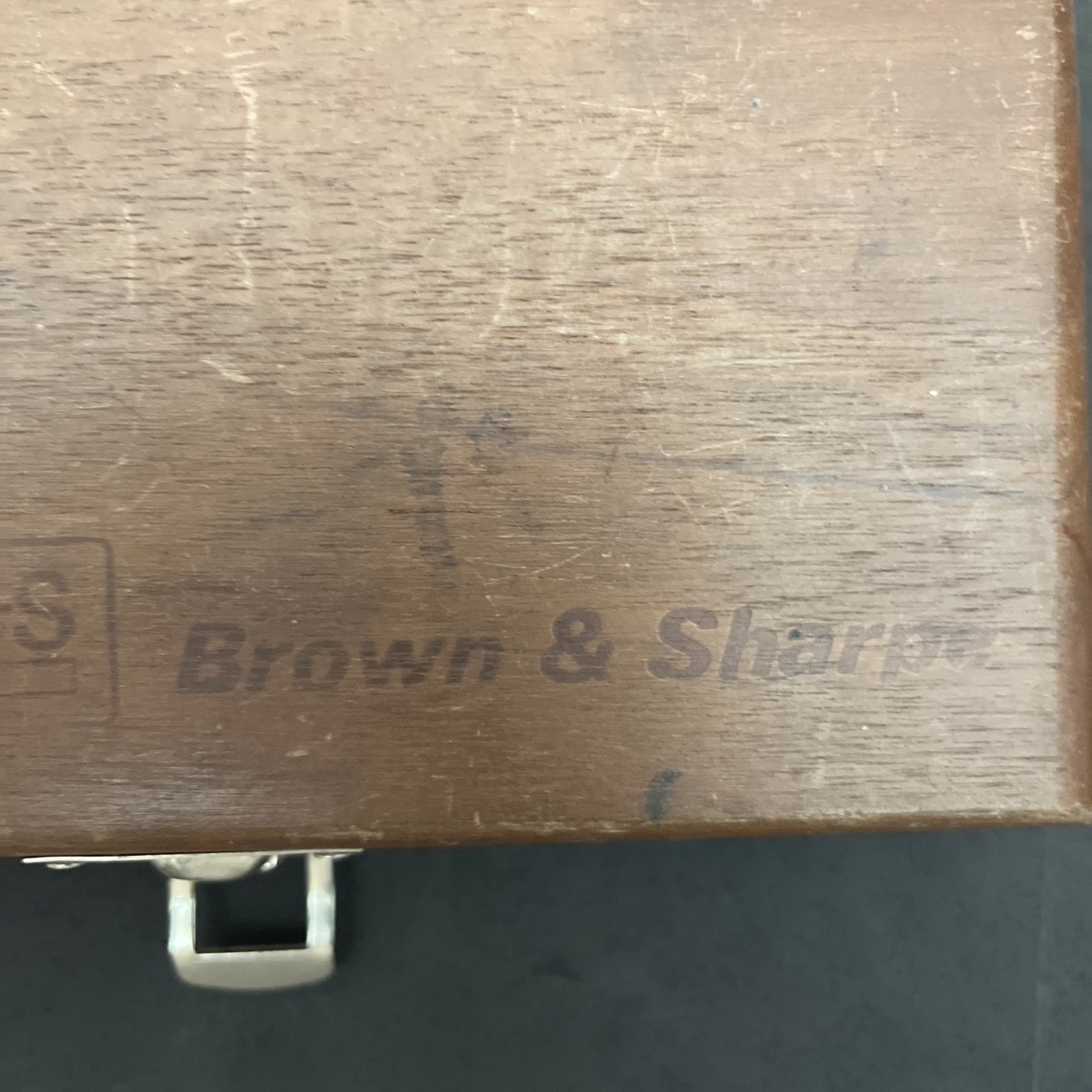 Machinist Tool Brown & Sharp Vintage Wood Case for 6" Square Case Only