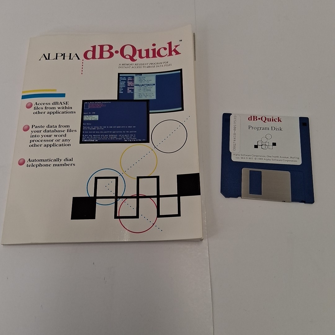 Alpha Four Fully Relational Database Non-Programmers Manuals Diskette Incomplete