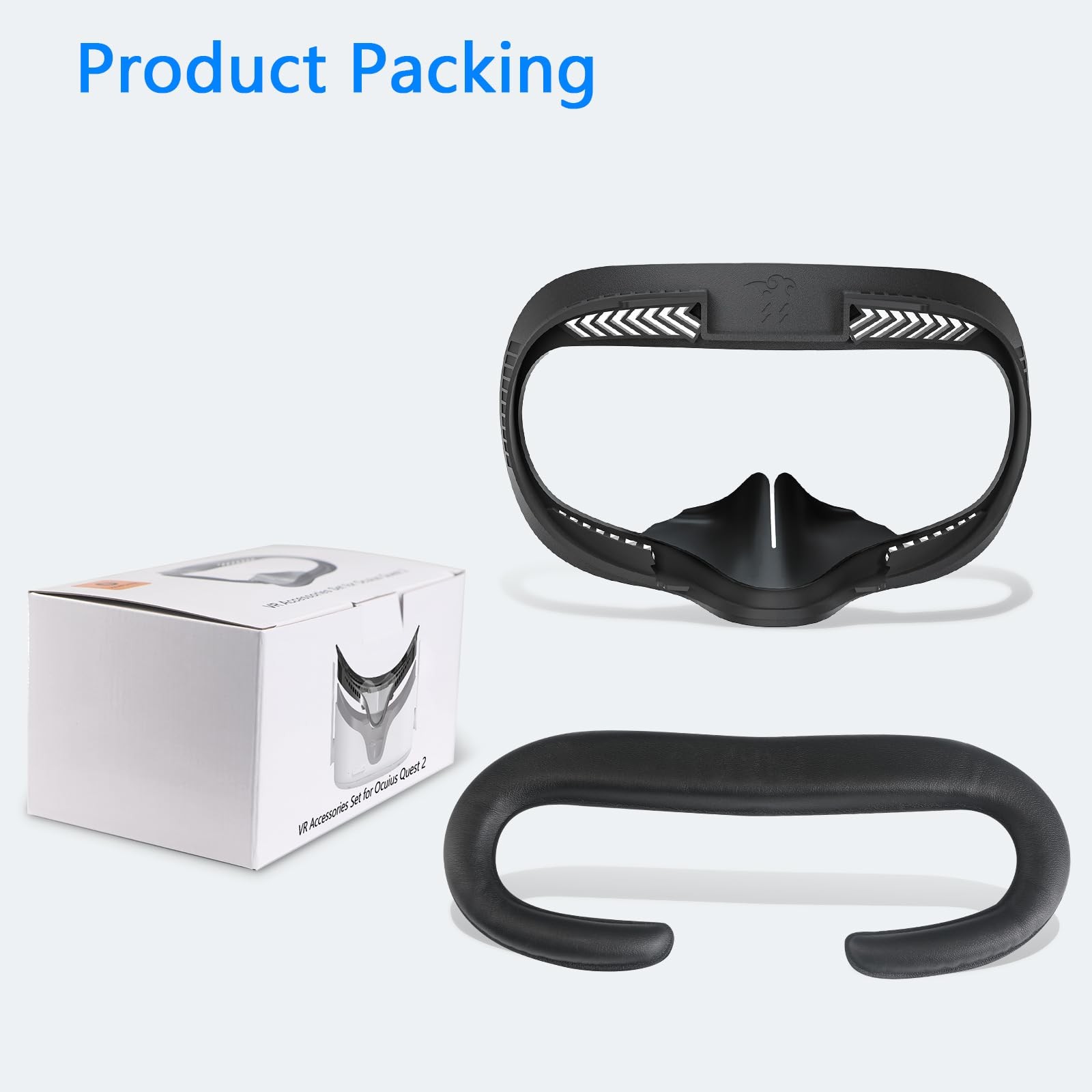 Compatible with Oculus Quest 2 Face Bracket Replacement,VR PU Leather Face Pa...