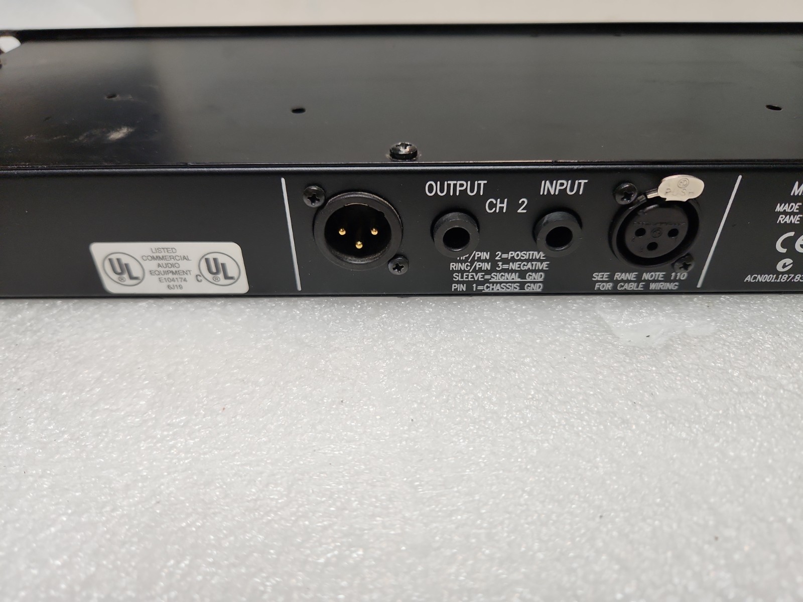 Rane ME 15B Graphic Equalizer 2 Channel Rackmount Pro Audio EQ Tested Works