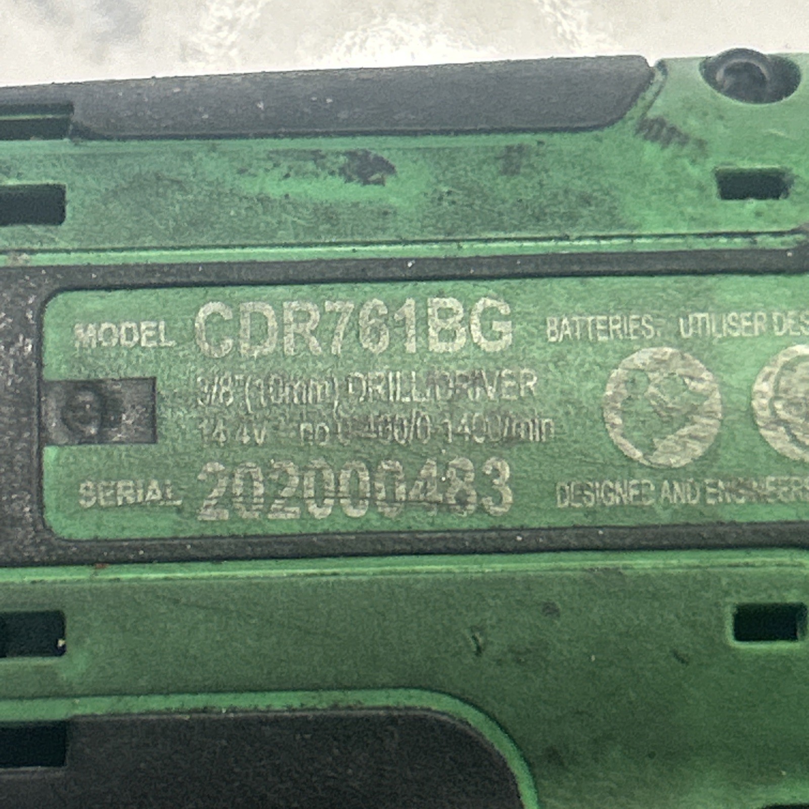 Snap-On CDR761BG 3/8" 14.4V Cordless Drill - Tool Only!