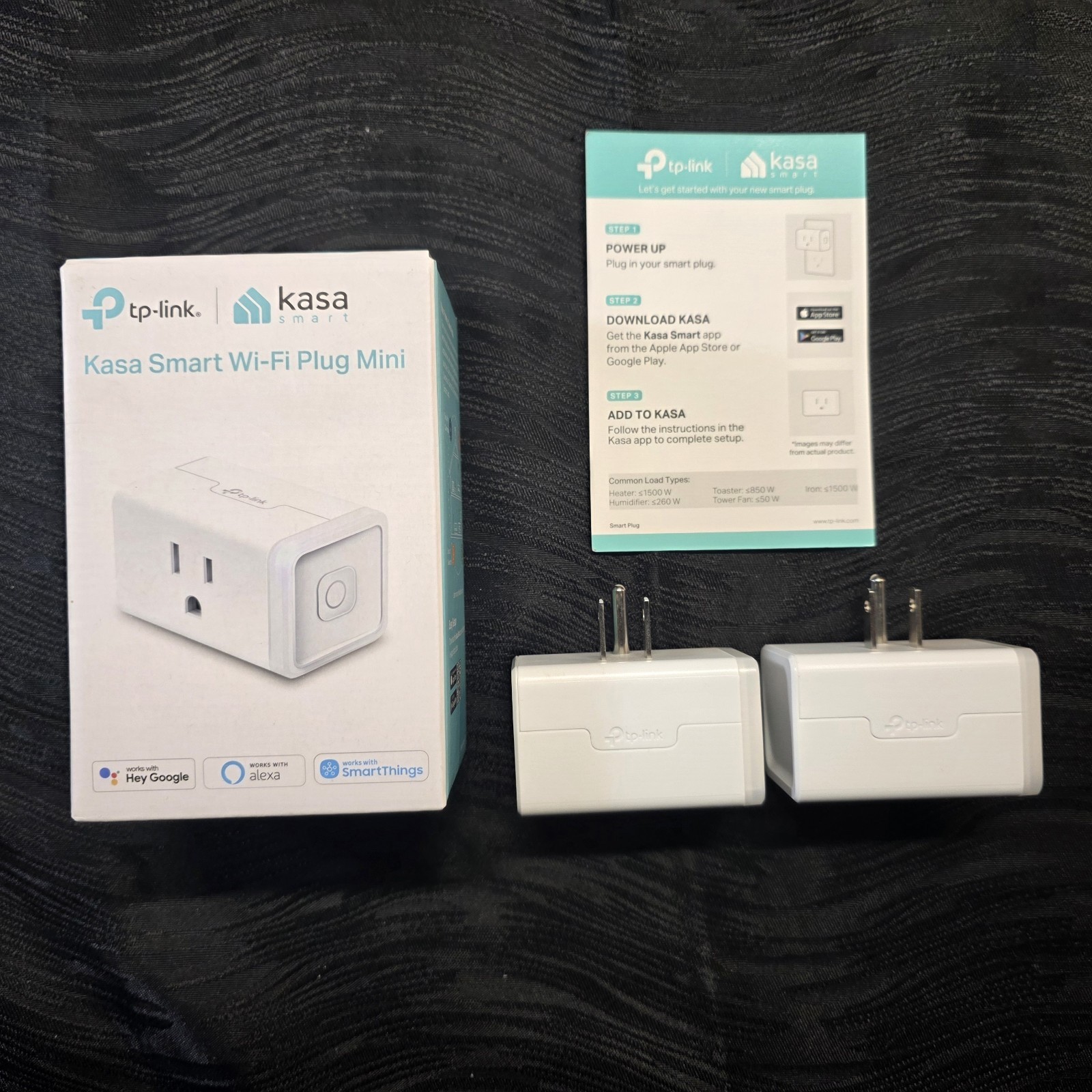 TP-Link Kasa Smart Wi-Fi Plug Mini HS105 2pk White, Alexa, Google Assistant