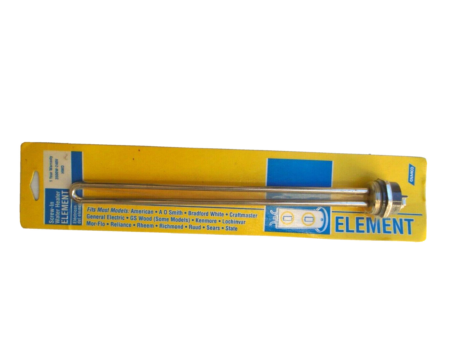Camco Screw-In Water Heater Element 3500W 240V Model #15152