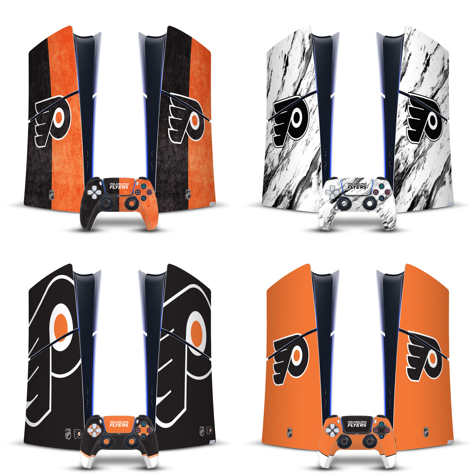 NHL PHILADELPHIA FLYERS VINYL SKIN FOR PS5 SLIM DIGITAL CONSOLE & CONTROLLER