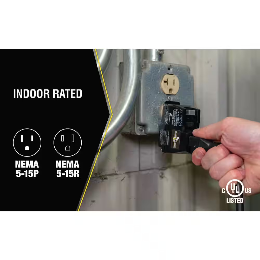 1-Outlet GFCI Extension Cord Adapter