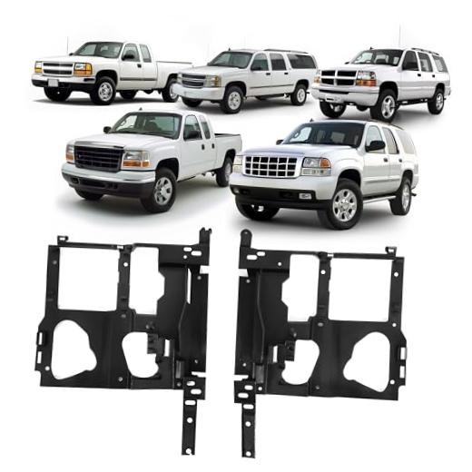Headlight Bracket Pair Compatible with 1999-2002 Chevy Silverado GMC Sierra