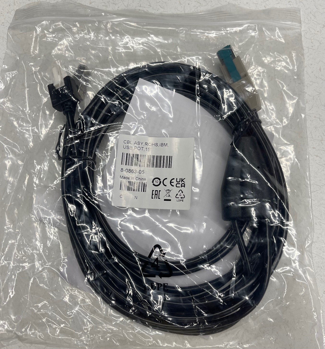 Datalogic IBMCDG00213 / 8-0863-05 Cable Assembly, ROHS IBM USB POT 15’