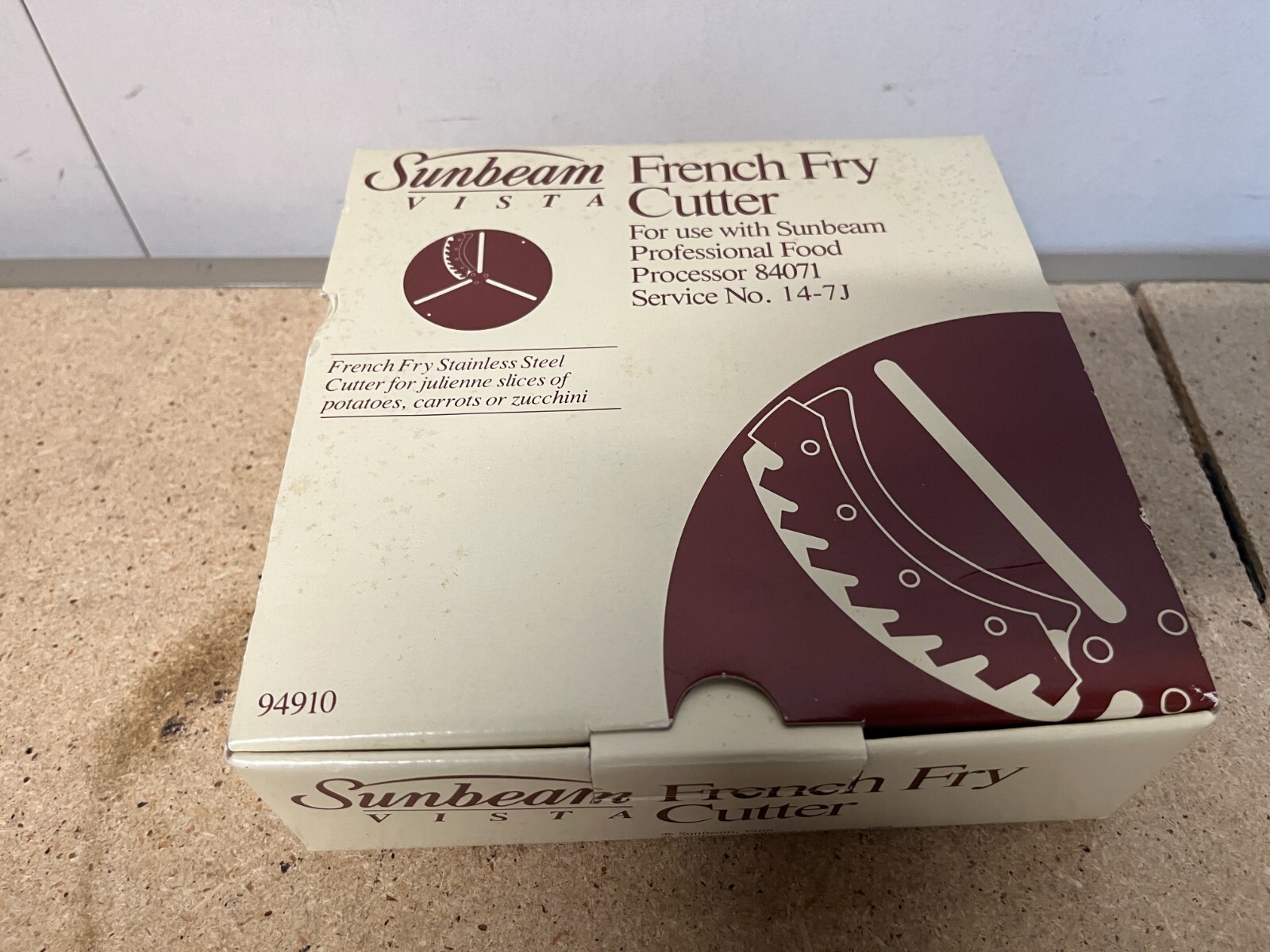 Sunbeam Vista Professional Food Processor French Fry Cutter #94910 C25