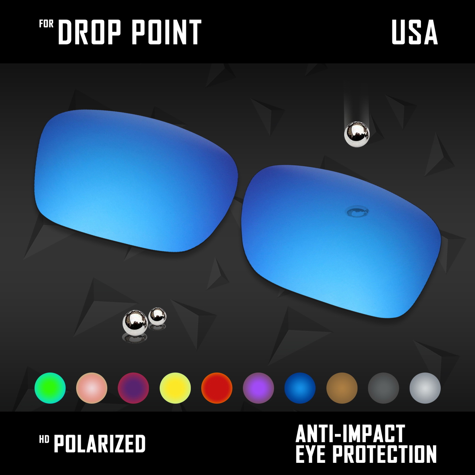 Anti Scratch Polarized Replacement Lenses for-Oakley Drop Point OO9380 Options
