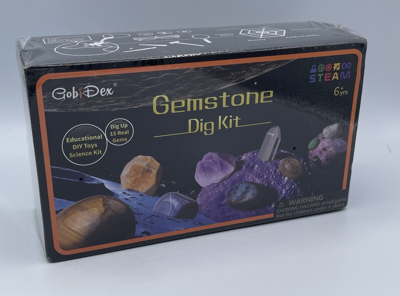 Gemstones Dig Solar System Science Kit Excavate 15 Real Gems Educational New NIB