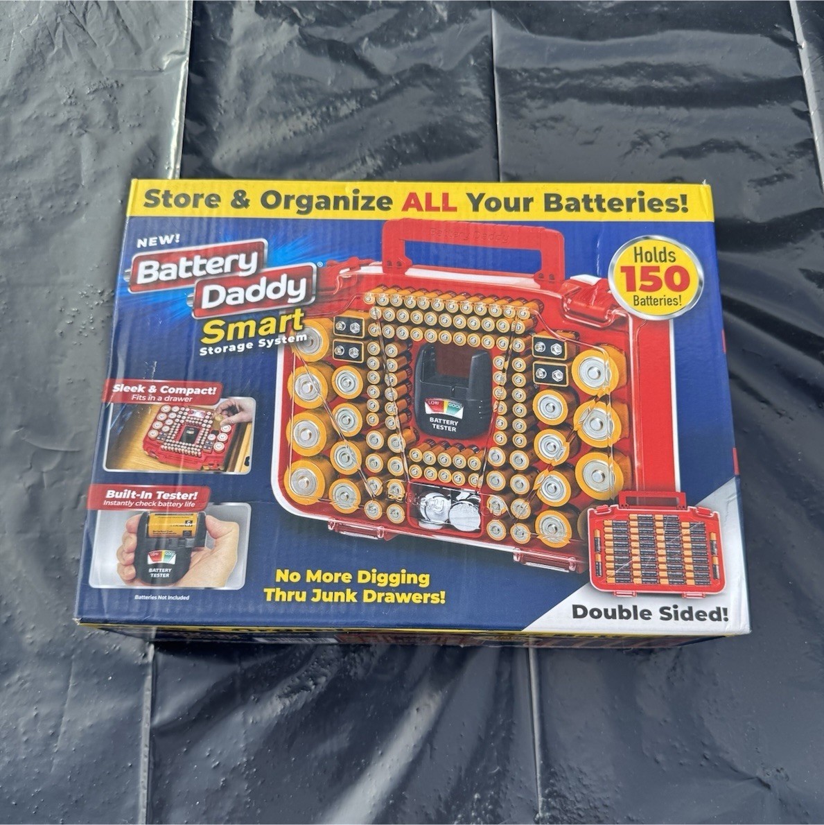 Battery Daddy Battery Organizer Double Sided Holds 150 Batteries