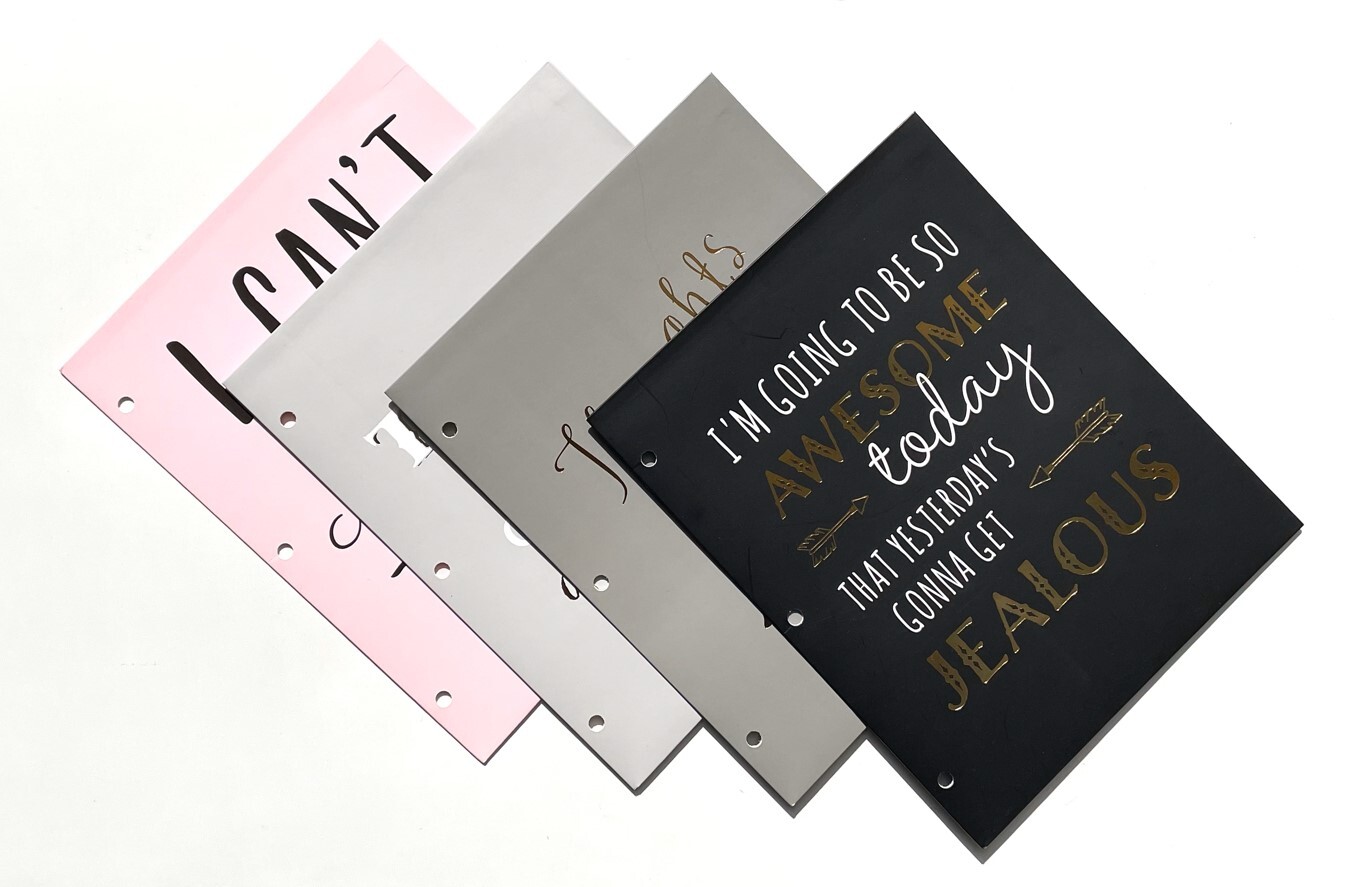Eccolo World Traveler 2-Pocket Glossy Fashion Paper Portfolio Folders Assorted