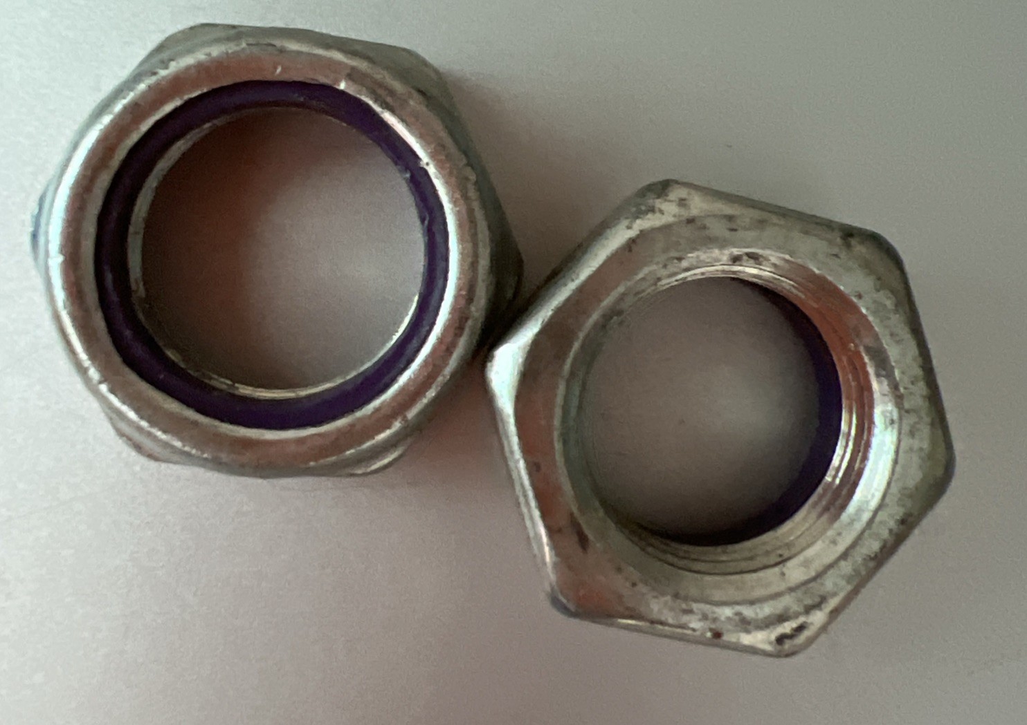 Qty -10 3/4"-16 Hex Top Lock Nuts Zinc Fine Thread W/ Insert