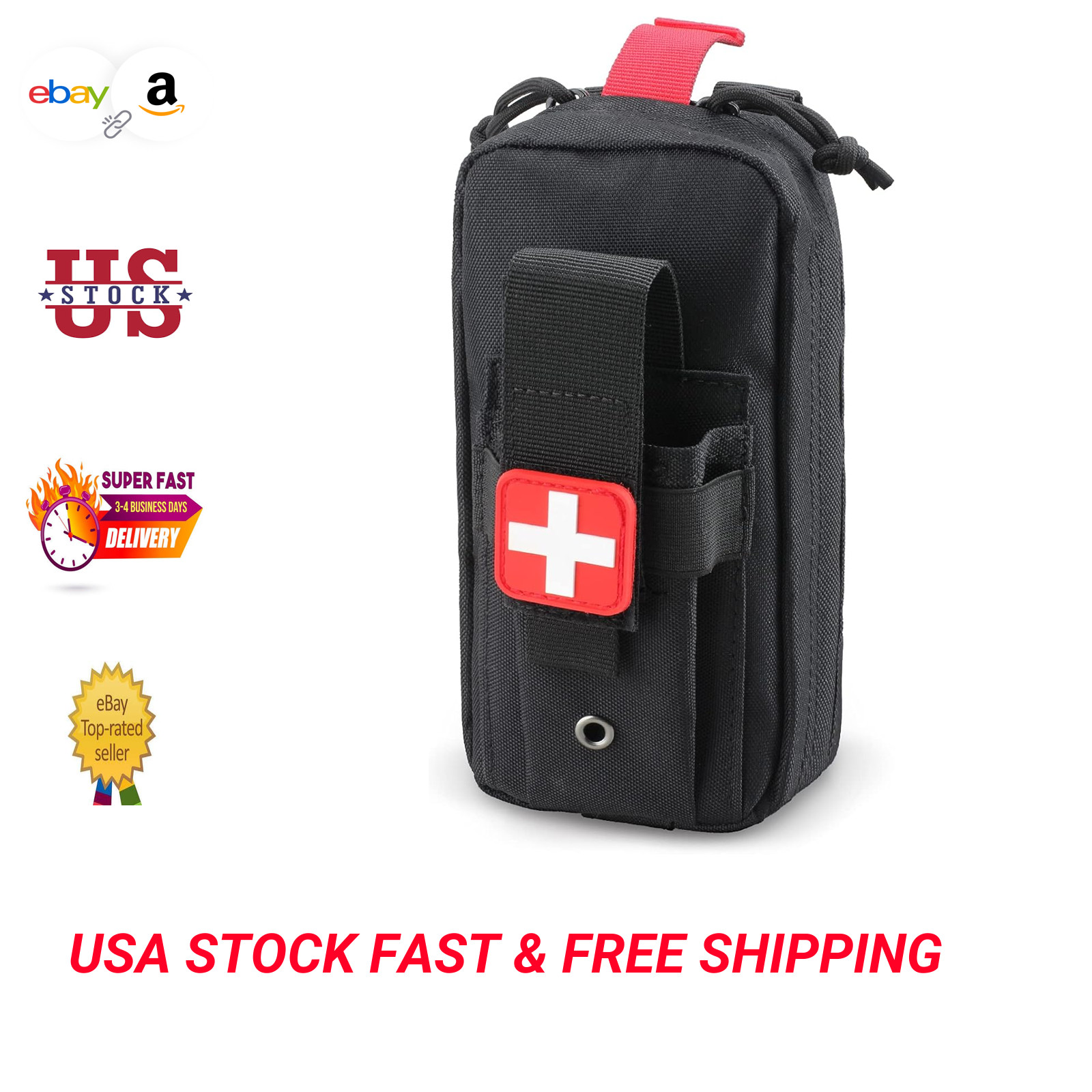Tactical MOLLE Medical Pouch Rip-Away EMT First Aid Kit Trauma Bag First