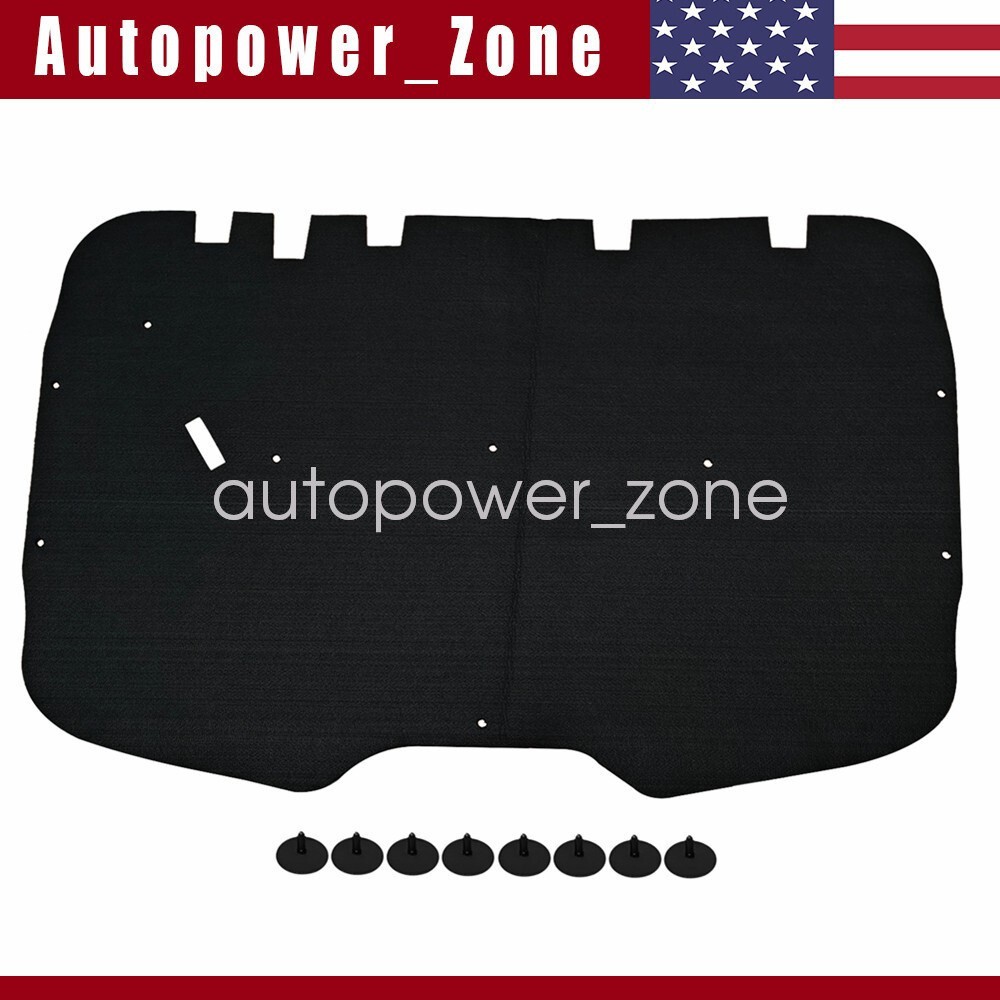 For 1999-06 GMC Sierra Chevy Suburban Silverado Truck Hood Insulation Pad &Clips
