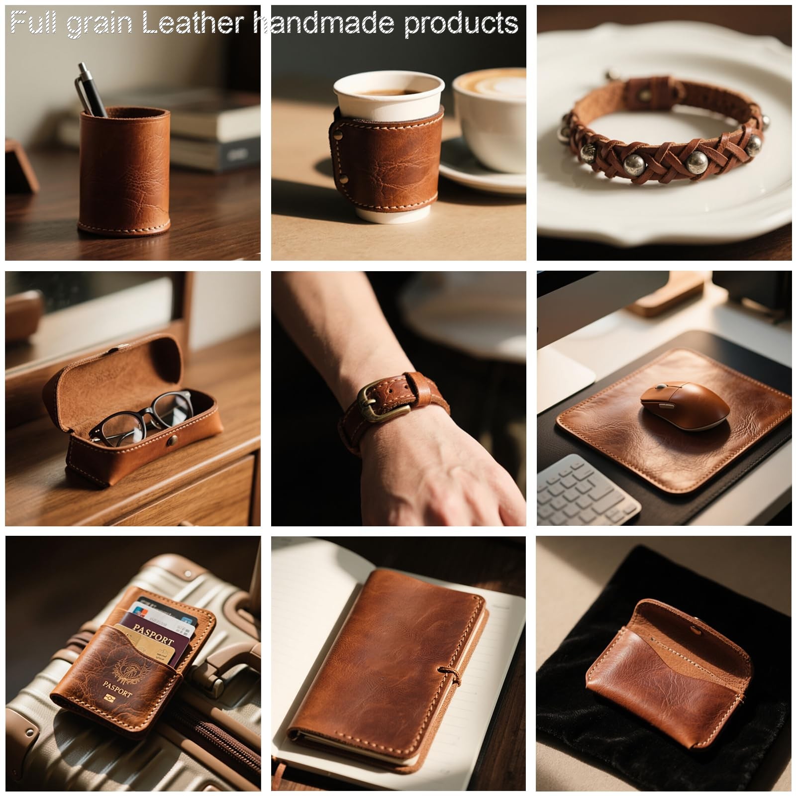 6x12 Inch Brown Genuine Leather Sheet 2mm Thick Full Grain Cowhide Tooling